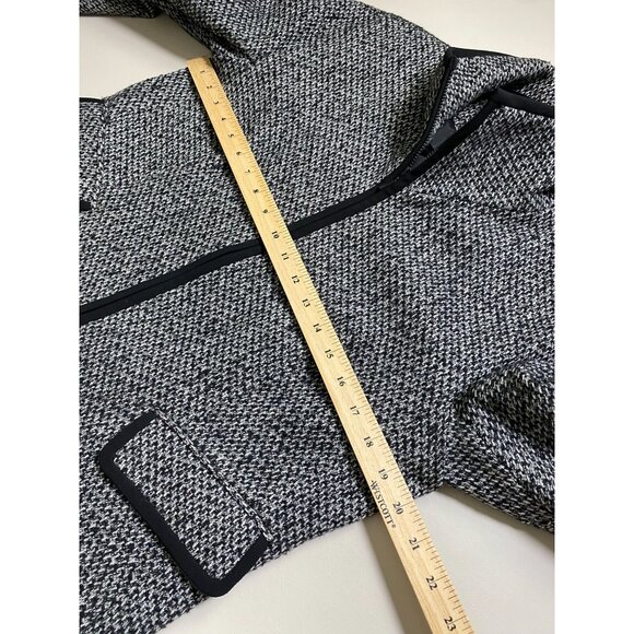 Lafayette 148 New York Wool Cashmere Camel Hair Tweed Jacket Size 12 Gray Black - Picture 5 of 16